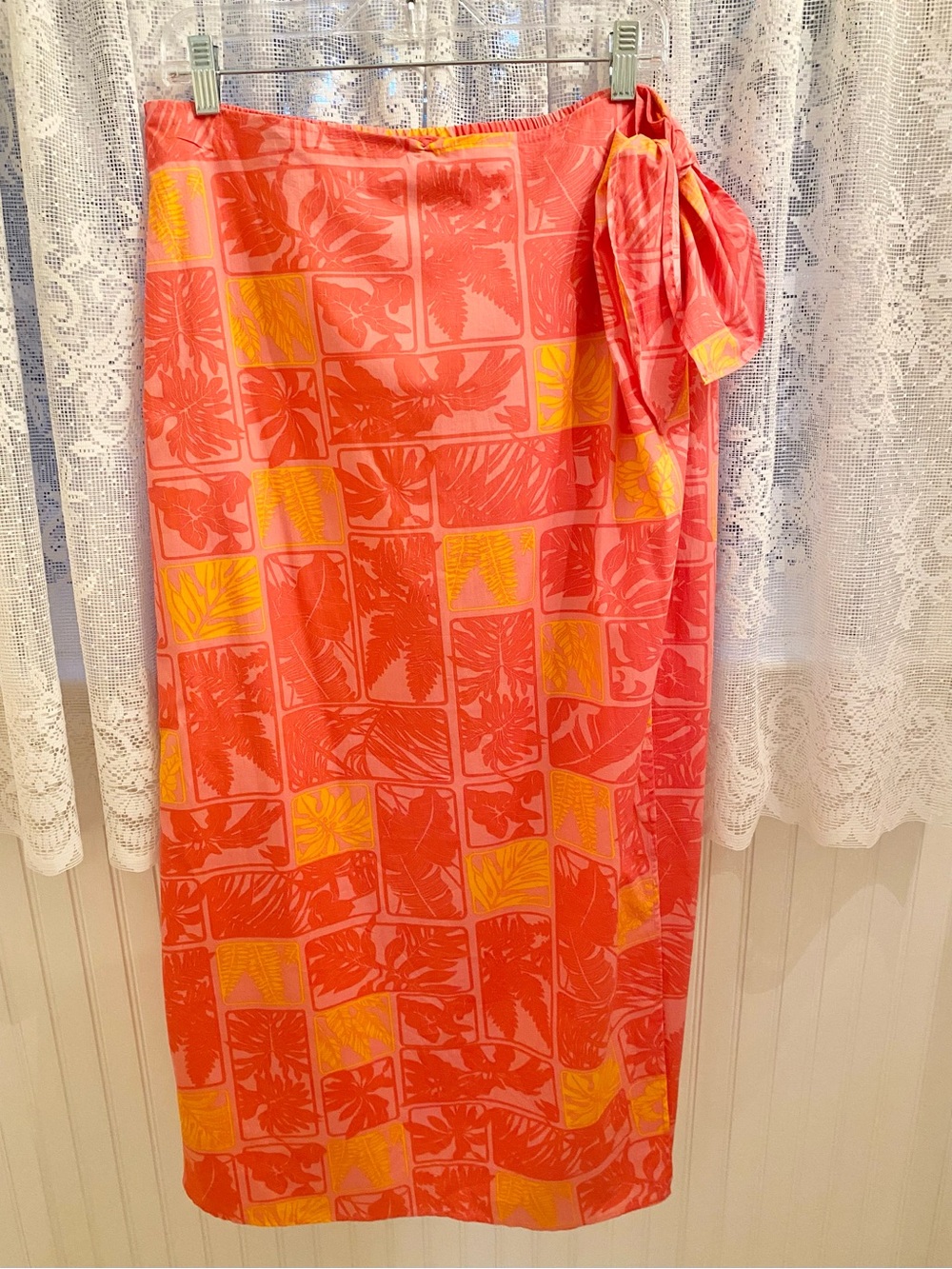 NWT Talbots Maxi Tropical Wrap Sarong Skirt SZ 12